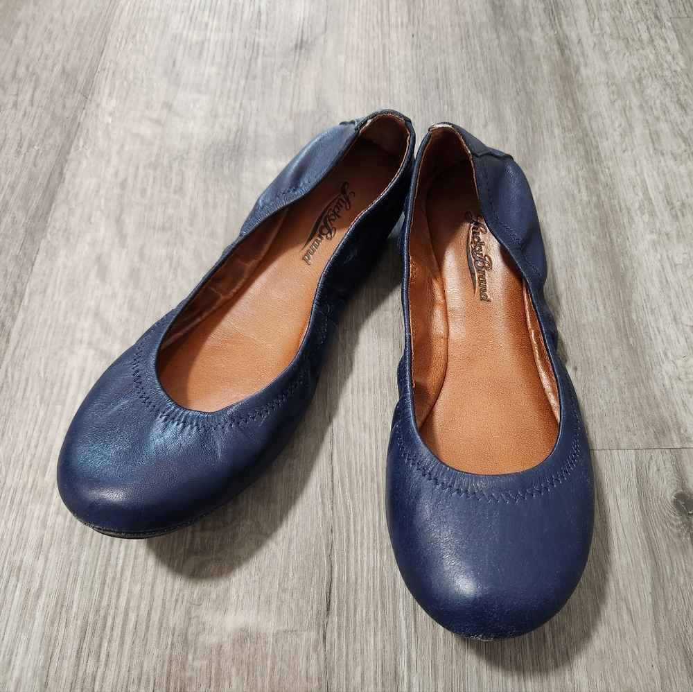 Lucky brand blue ballet flats, size 6